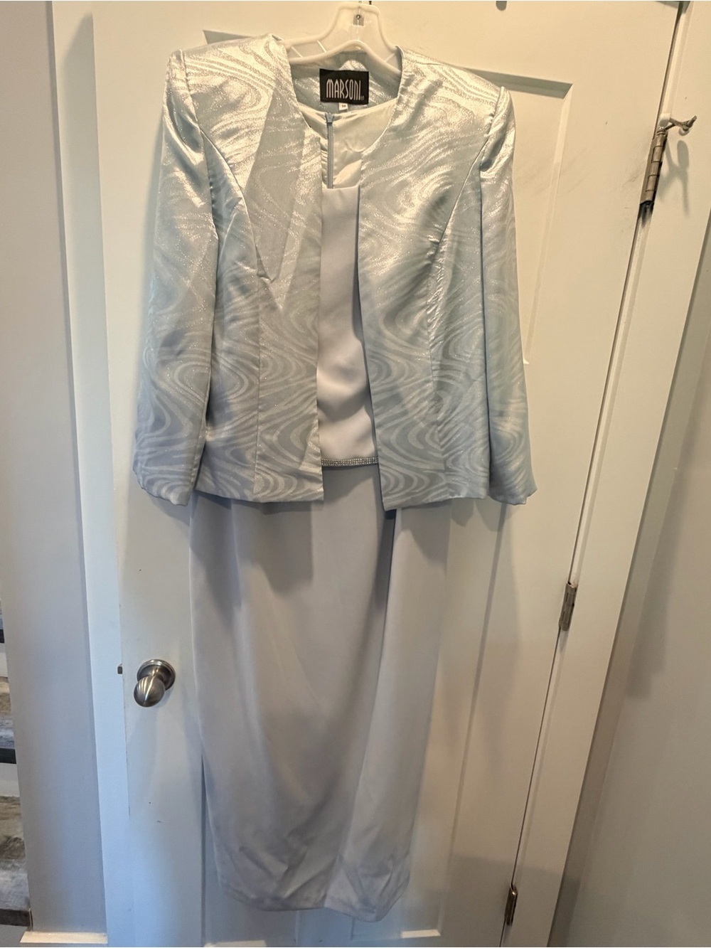 Marsoni 16 Ice Blue Mother of Bride Dress Jacket Set Formal Evening Occasion